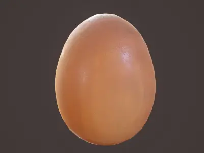 Brown Egg Free low-poly 3D model