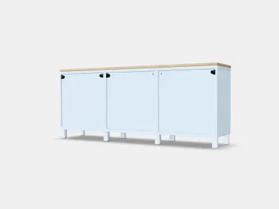 BESTA Storage combination with doors 78 Low-poly 3D model