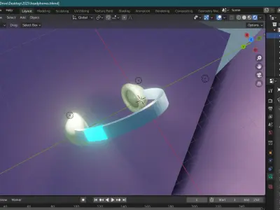 Headphones 3D model 3D model