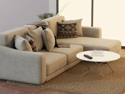 Room interior isometric 3D model