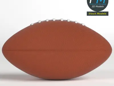 American football ball 3D model