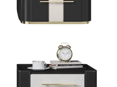 bedside Modern combination table 3D model