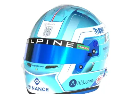F1 Alpine Helmets 2024 3D model