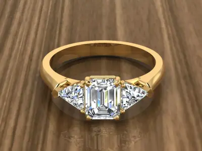 Jewelry Diamond Ring 3D print model 12