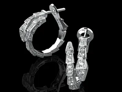 Serpent Earrings 29333 3D print model