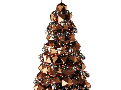 Christmas tree Low-poly 3D model