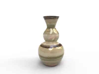 Bradburn Home Double Gourd Stripe Floor Vase 3D model