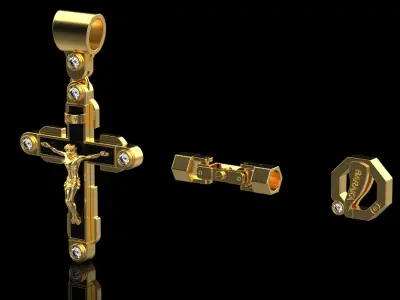 Jesus Cross Pendant 40192 3D print model