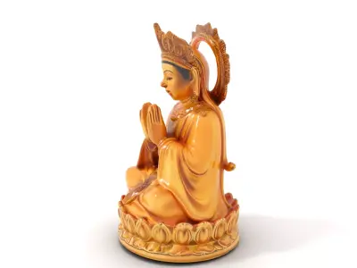 Golden Buddha Statue model pack Low-poly 3D model