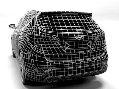 HYUNDAI SANTAFE 2016 LOWPOLY Low-poly 3D model