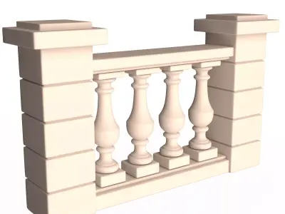 Baluster 06 Low-poly 3D model