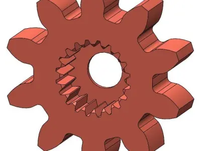  involute gear 1-6 3D print model
