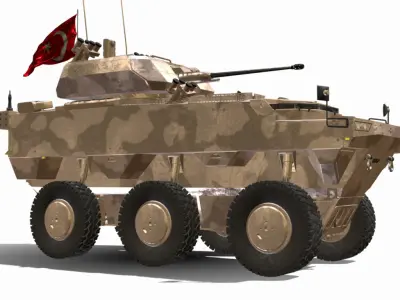 PARS lll 6X6 Low-poly 3D model