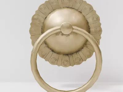 Chinese Style Ornamental Door Knocker 9 - Low Poly PBR Model Low-poly 3D model