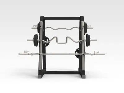 Barbell Stand Low-poly 3D model
