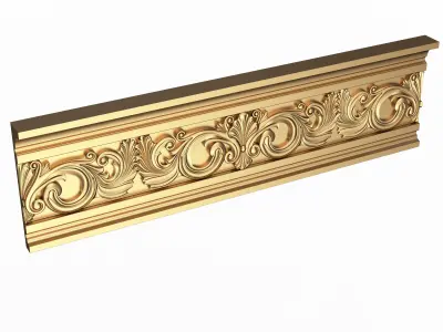 Cornice Decoration Molding 018 Low-poly 3D model