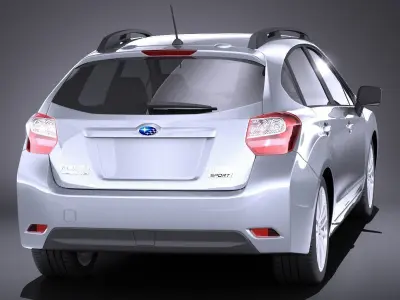 Subaru Impreza 2013 5-door VRAY 3D model