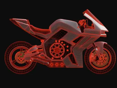 Sport Touring Motorcycle 3D model