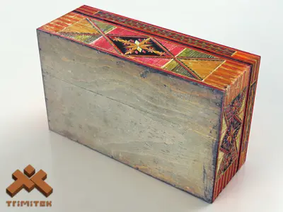Old Decorative Jewelry Box Low-poly 3D model