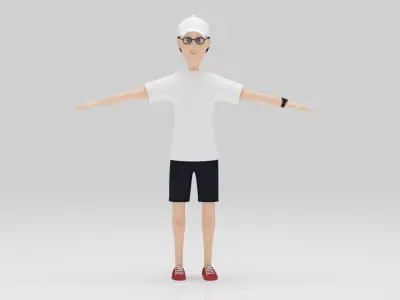 Character Coach  Lowpolys Rigged  Low-poly 3D model