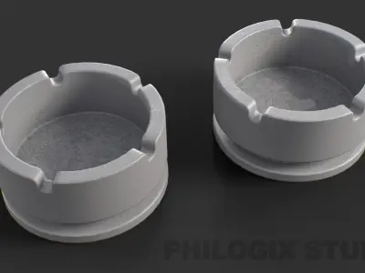 Ashtray Cigarette Low-poly 3D model