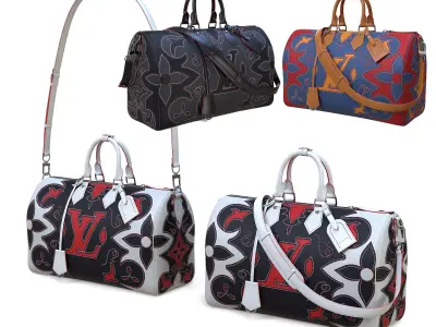 Louis Vuitton Keepall Bandouliere 40 3D Model Pack