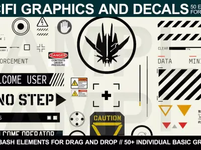 Sci-fi Graphics and Decals Texture