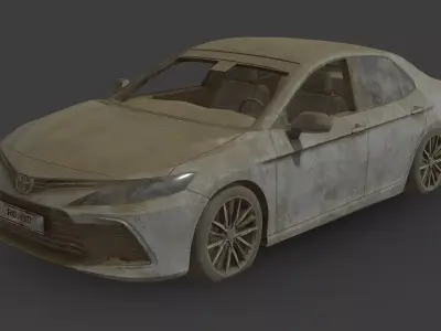 Abandoned Car - Toyota Camry Low-poly 3D model