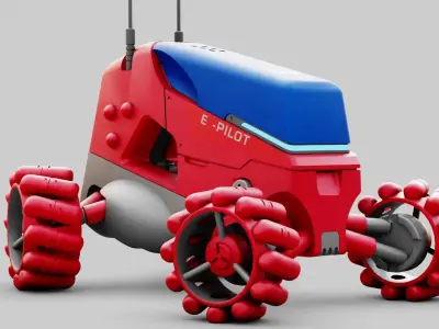 MARS COLONY VEHICLE RIGGED 3D model