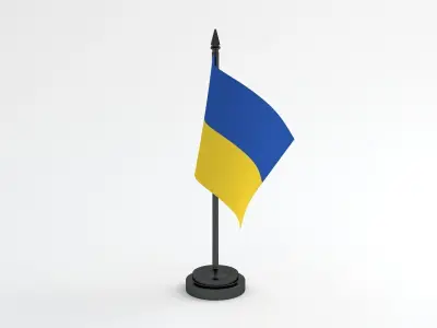 Table Flag Ukraine 3D model