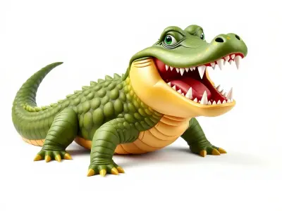 Cartoon Crocodile Model Pack for Animation and Games Low-poly 3D model