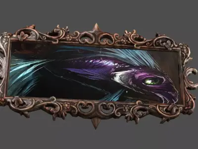 French Old Photo Frame 03 Low-Poly 3D Model Low-poly 3D model