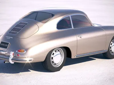 Porsche 356a Coupe 1955 3D model