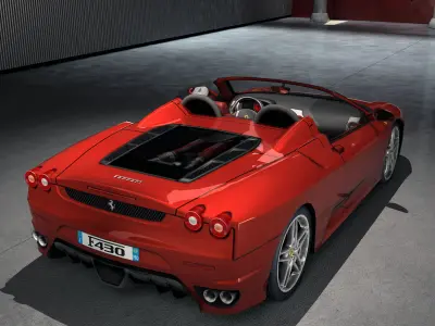 Ferrari F430 Spyder Low-poly 3D model