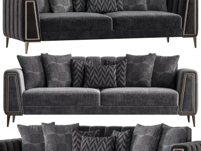 Alanis Gold Kanepe Sofa 3D model