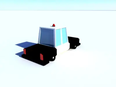 Police Car Low poly  Low-poly 3D model