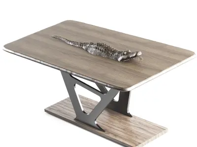 Alligator table for meeting and office and cnc 3D model