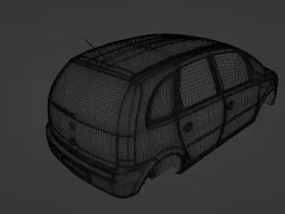Opel meriva  Semi Separated 3D Detail high poly  3D model 3D model