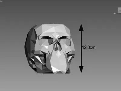 Low Poly Skull pen holder Perfect Gamer Gift 3D print model