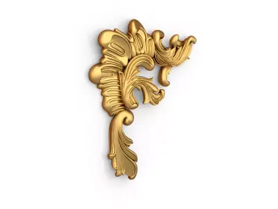 Classic carved corner decor ornament cnc 3d printing stl 12 3D print model