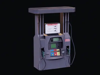 Gas Pump Low-poly 3D model