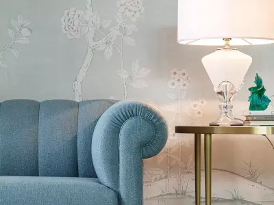 Classic Ceramic and Glass Table Lamp Low-poly 3D model