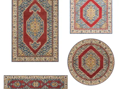 4 in 1 Rug Collection No 14 Low-poly 3D model
