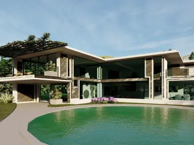 MODERN VILLA 3D model 8