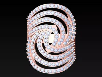 Diamond Ring - Womens Rings - N2359 3D print model