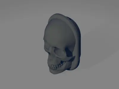 Antenna cover for Harley Davidson - Head skull 3D print model