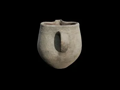 Anydrafts Clay pot 01 Low-poly 3D model