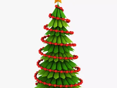 Christmas Tree Paper v 3 3D model