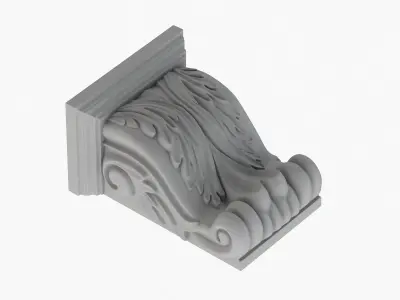 Scroll Corbel 25 3D model