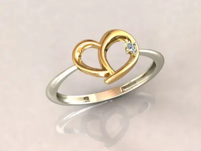Heart ring 7 3D print model